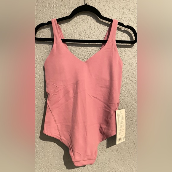 NWT Lululemon Thong Align Bodysuit Removable Bra Pads Velvet Dust Size 10 - Picture 5 of 11